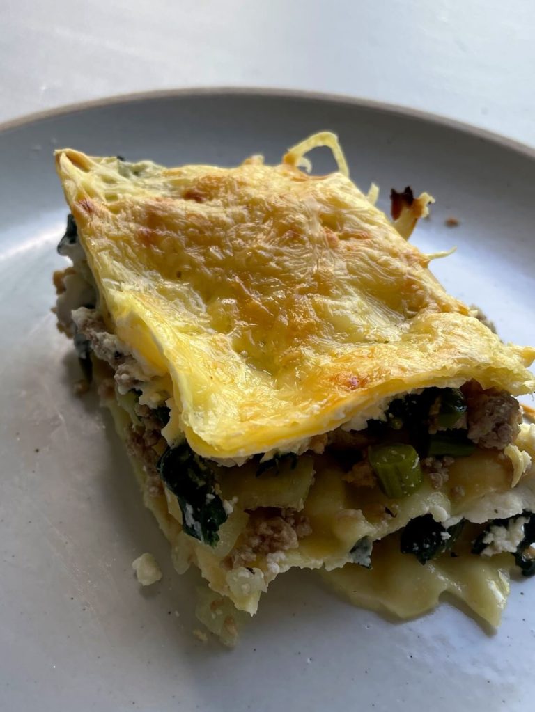 Lasagne Verde with Peas and Asparagus