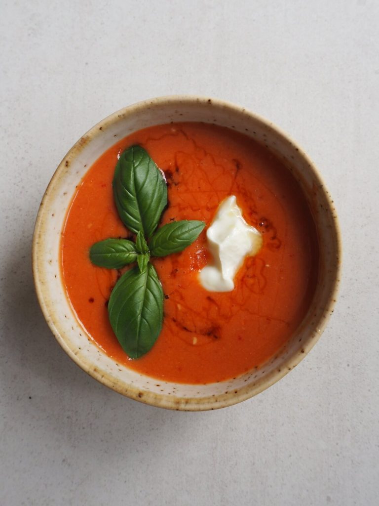 Gazpacho with Tomatoes and Sweet Cherries