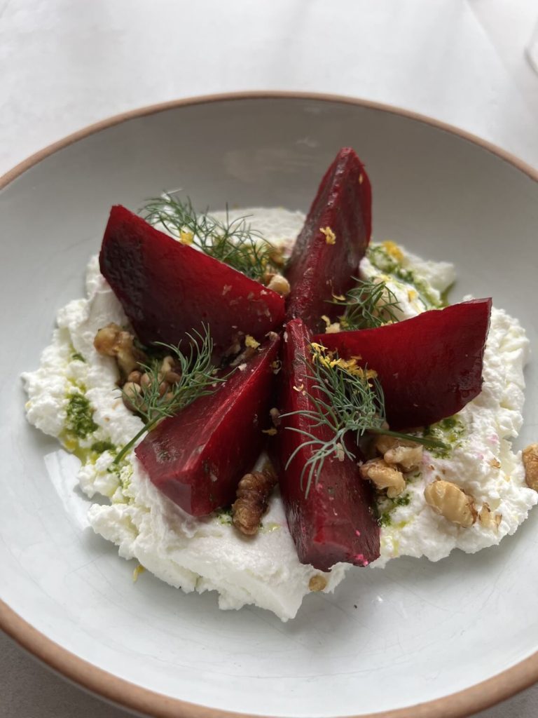 Roasted Beets on Labneh